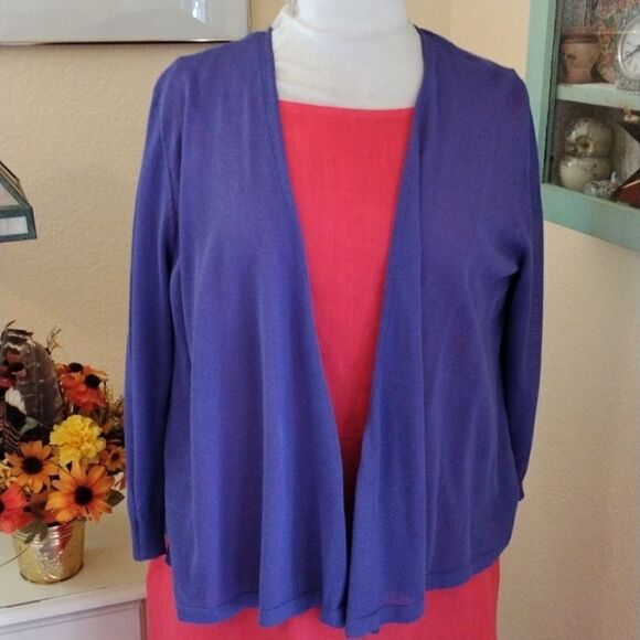 Chico's Lightweight Purple Cardigan - Picture 1 of 7